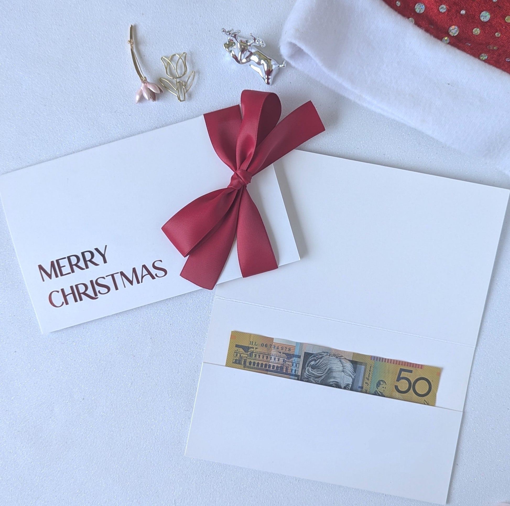 Merry Christmas Minimalist Money Gift Envelope