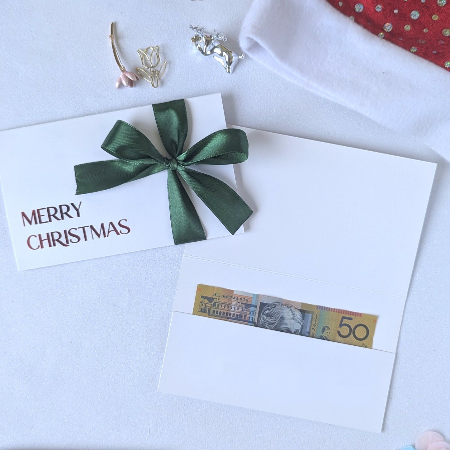 Merry Christmas Minimalist Gift Card Envelope