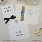 Personalised signature suite wedding money gift envelope wedding card with cash in the gift pocket