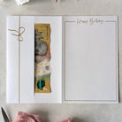 Beautiful Personalised birthday money envelope white card with money in the gift pocket