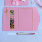 Pink happy birthday money wallet for 30th 40th 50th 60th 70th 80th 21st 18th inside with cash