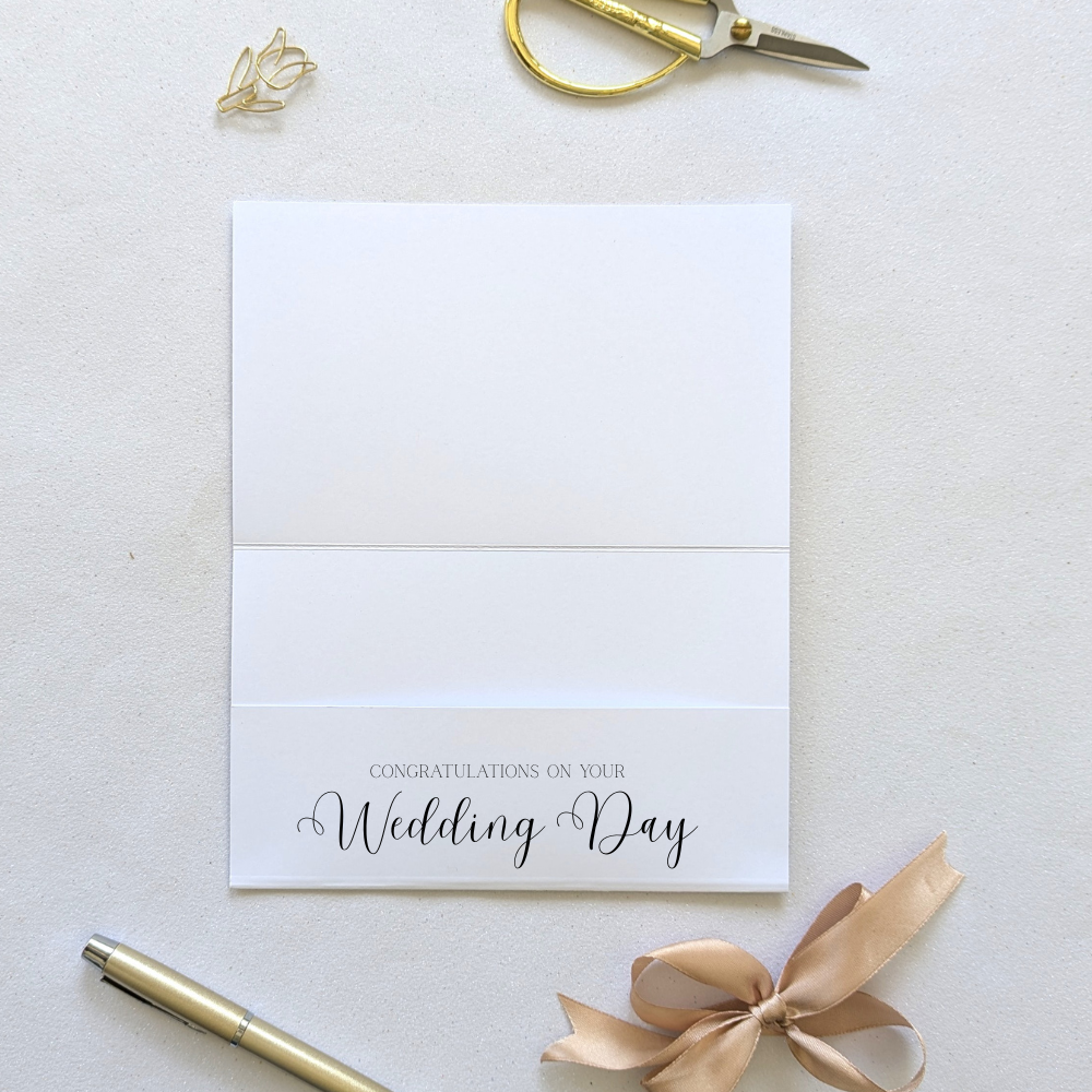 Print at home wedding money envelope with Congratulations on your wedding day printed on the gift flap
