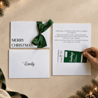 Christmas gift envelope with gift card in the pocket