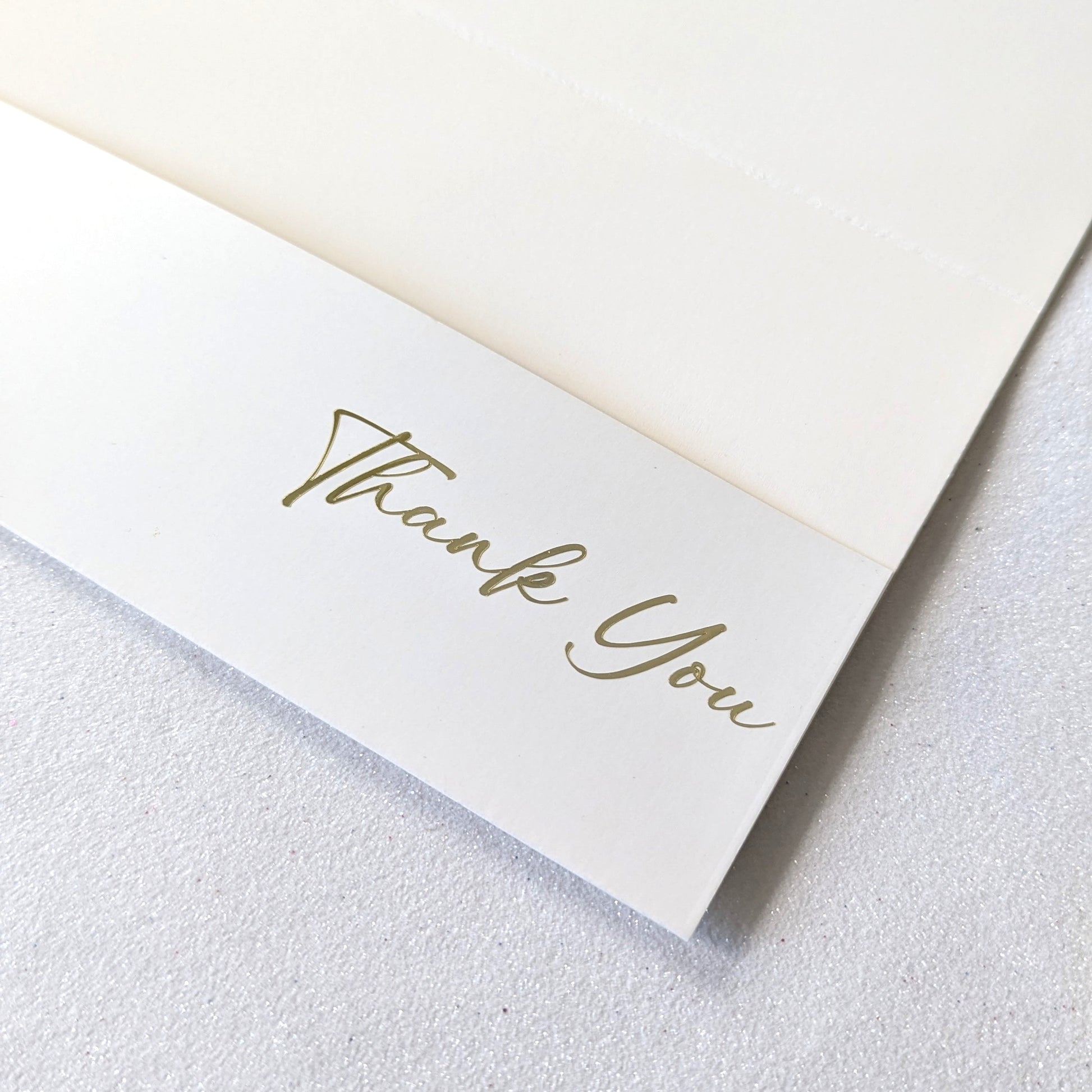 Beautiful Thank you gift envelope with gold metallic vinyl