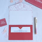 Pink happy birthday money envelope for giving cash with gift voucher in the pocket