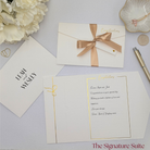 Wedding money envelope with gold satin ribbon the signature