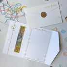 White birthday money envelope with wax seal and pocket for the money gift birthday card available for next day delivery