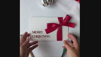 Luxury Christmas Money Gift Envelope with Satin Ribbon