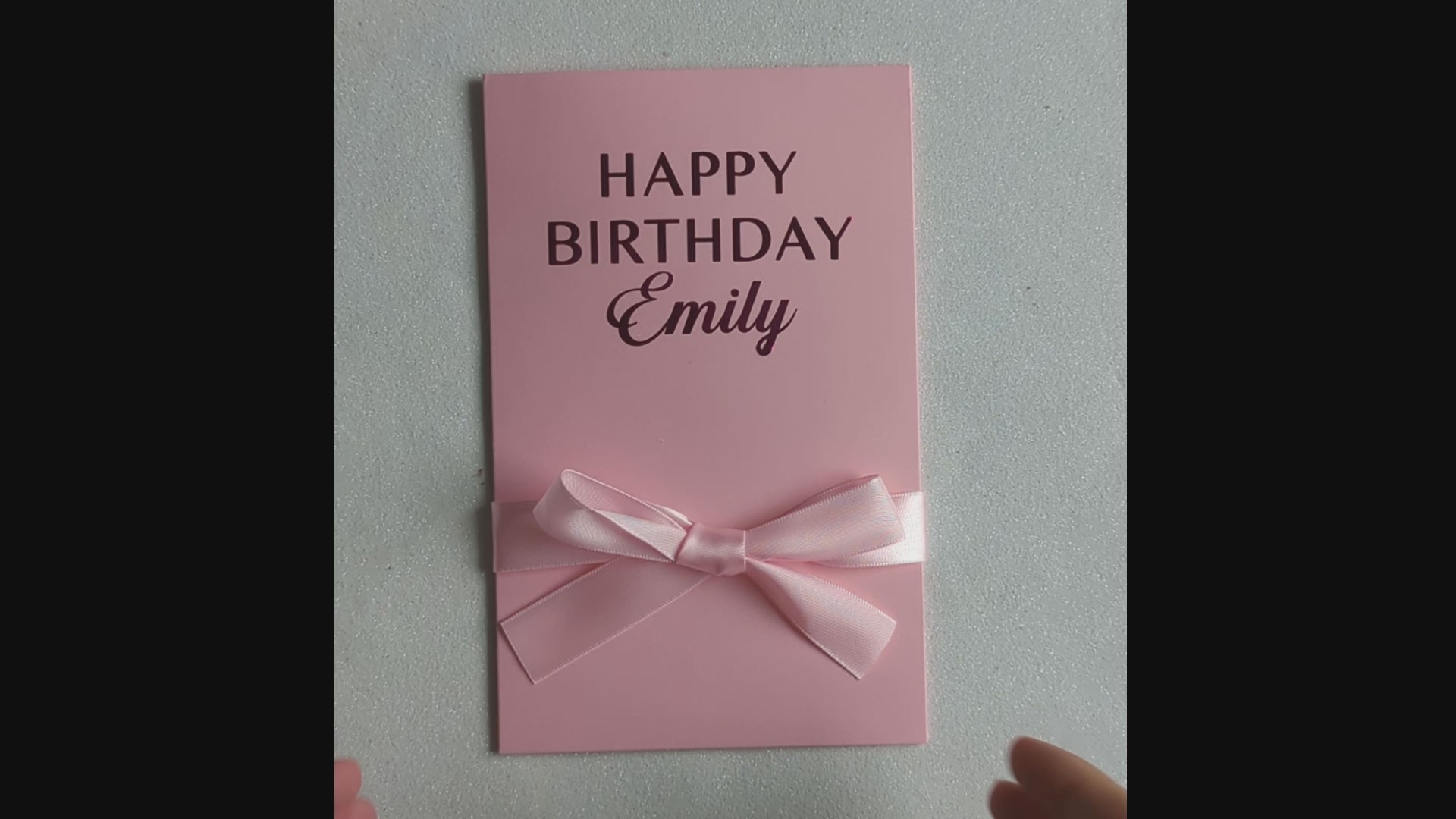 Video showing detail of Unique Personalised birthday money envelope Pink card